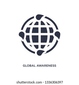 global awareness isolated icon. Simple element illustration from ecology concept. global awareness editable logo symbol design on white background. Can be use for web and mobile.