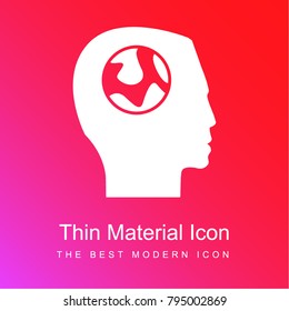 Global Awareness red and pink gradient material white icon minimal design
