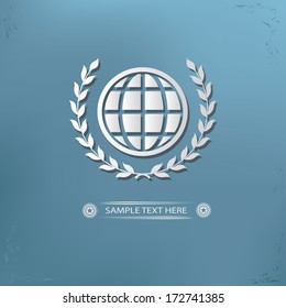 Global badge symbol,vector
