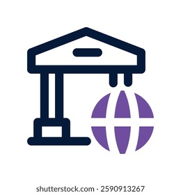 global banking dual tone icon. vector icon for your website, mobile, presentation, and logo design.