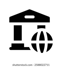 global banking solid icon. vector icon for your website, mobile, presentation, and logo design.
