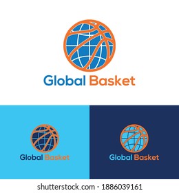 Global Basket ball vector logo templet.