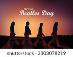 Global Beatles Day vector illustration. Beatles Day concept
