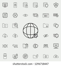 global beetle icon. Virus Antivirus icons universal set for web and mobile