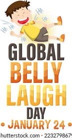 Global Belly Laugh Day Banner Design illustration