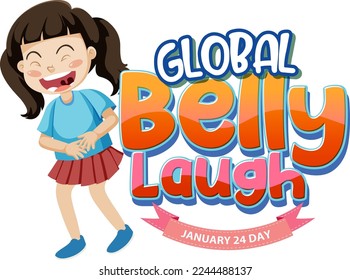 Global Belly Laugh Day Banner Design illustration