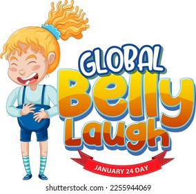 Global Belly Laugh Day Banner Design illustration