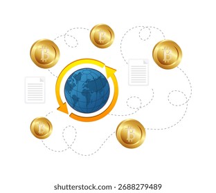global bitcoin data document illustration