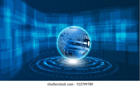 Global blue background