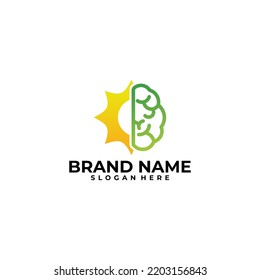 plantilla de diseño de vector de logotipo de cerebro global