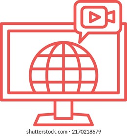 Global Broadcasting vector icon. Can be used for printing, mobile and web applications.