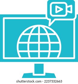 Global Broadcasting vector icon. Can be used for printing, mobile and web applications.