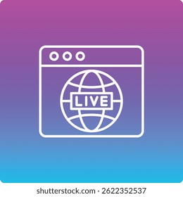 Global Broadcasting vector icon. Can be used for printing, mobile and web applications.