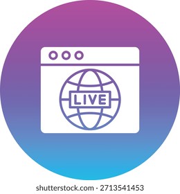 Vektorsymbol für globale Ausstrahlung. Kann für Druck-, Mobil- und Web-Anwendungen verwendet werden.
