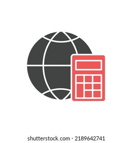 Símbolo de iconos de presupuesto global elementos vectores para web infográfica