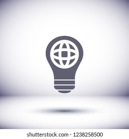 GLOBAL bulb  icon. Vector  Eps 10 