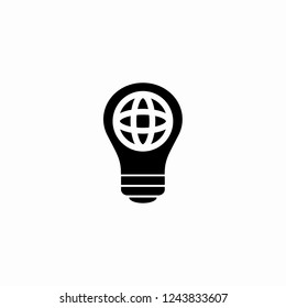 GLOBAL bulb  icon. Vector  Eps 10 