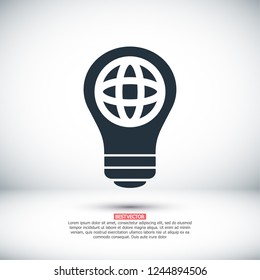 GLOBAL bulb  icon. Vector  Eps 10 
