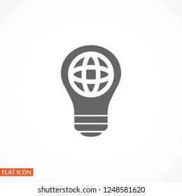 GLOBAL bulb  icon. Vector  Eps 10 