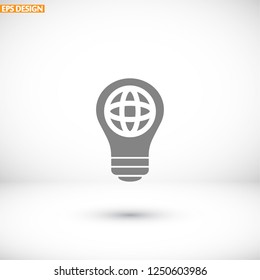 GLOBAL bulb  icon. Vector  Eps 10 
