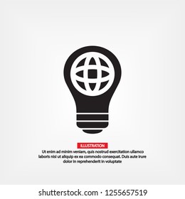 GLOBAL bulb  icon. Vector  Eps 10 