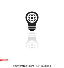 GLOBAL bulb  icon. Vector  Eps 10 