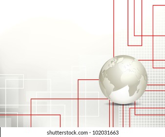 Global business background - technology pattern - globe