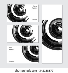 Global business card for network, internet, digital and information technology company. Vector