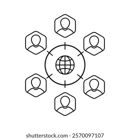 global business collaboration or community. simple trend net communication logotype graphic chart art design. concept of web career or freelance and