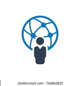 Global Business Communication Icon