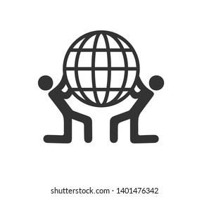 global business community icon team work icon vector illustration 