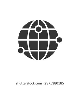 Concepto de negocios global. Diseño plano.