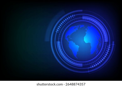 Global business concept with world map lines Innovation meets digital technology for network connection, vector illustration