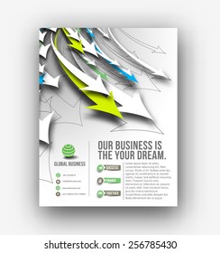 Global Business Flyer Template Design