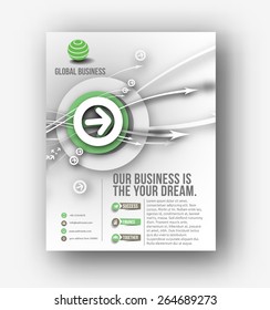 Global Business Flyer Template Design