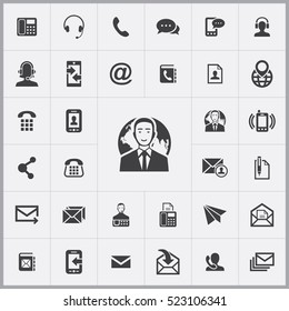 global business icon. contact us icons universal set for web and mobile