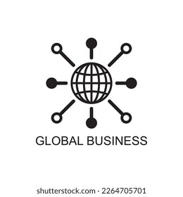 Symbol für globales Geschäft, Netzwerksymbol
