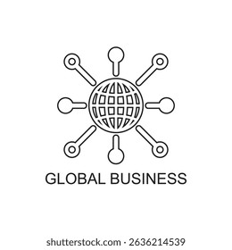 global business icon , network icon
