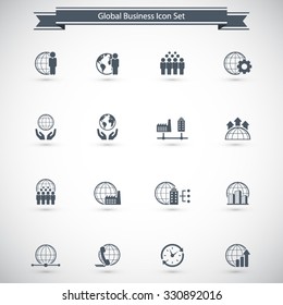 Global Business Icon set