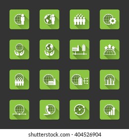 Global Business Icon set