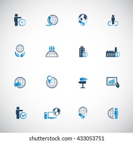 Global Business Icon set.
