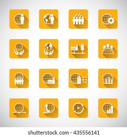 Global Business Icon set.