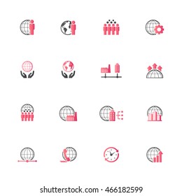 Global Business Icon set