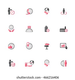 Global Business Icon set