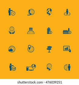 Global Business Icon set.