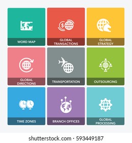 GLOBAL BUSINESS ICON SET