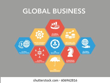 Global Business Icon Set