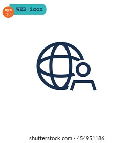  Global business icon Vector. 