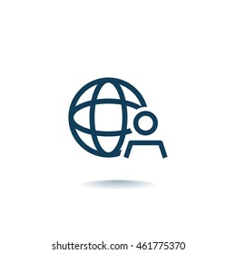  Global business icon Vector. 