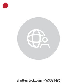  Global business icon Vector. 
